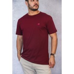 Camiseta Conforto Bordô com Onça