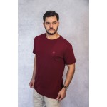 Camiseta Conforto Bordô com Onça