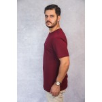 Camiseta Conforto Bordô com Onça