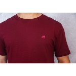 Camiseta Conforto Bordô com Onça