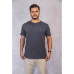 Camiseta Conforto Chumbo com Bandeira