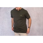 Camiseta Conforto Verde Militar com Onça