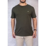 Camiseta Conforto Verde Militar com Onça