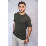 Camiseta Conforto Verde Militar com Onça