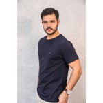 Camiseta Pima Azul Escura com Onça