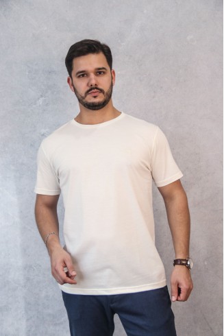 Camiseta Pima Off-White com Onça