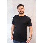 Camiseta Pima Preta com Onça