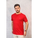 Camiseta Pima Vermelha com Bandeira