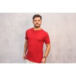 Camiseta Pima Vermelha com Onça