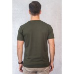 Henley Verde Militar com Bandeira