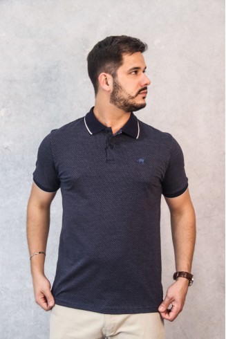 Polo Midnight Azul Marinho com Onça