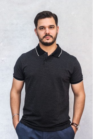 Polo Midnight Preta com Onça