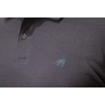 Polo Pima Piquet Azul Escura com Onça