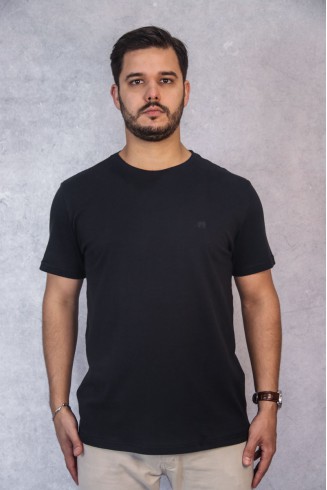 Camiseta Vellutato Preta com Onça